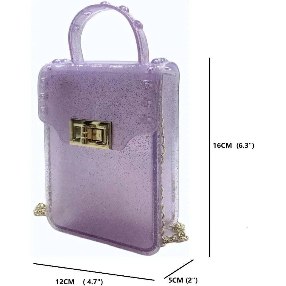 Jelly PVC Crossbody Wallet Cell Phone Purse Women's Shoulder Handbag